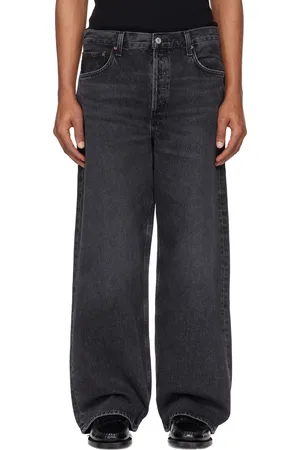 AGOLDE Black Low Slung Baggy Jeans