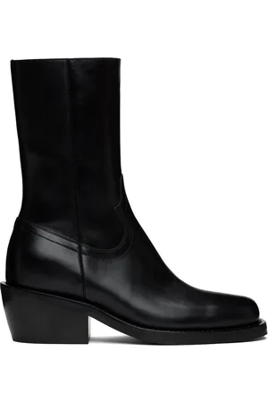 DRIES VAN NOTEN Black Leather Boots