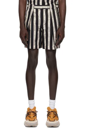Balmain Black & Beige Ribbon Shorts