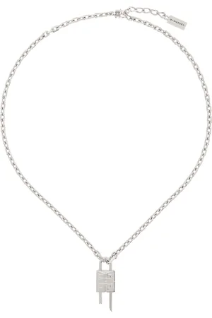 Givenchy Silver Mini Lock Necklace