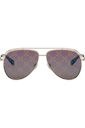 OFF-WHITE Gold Winner Sunglasses