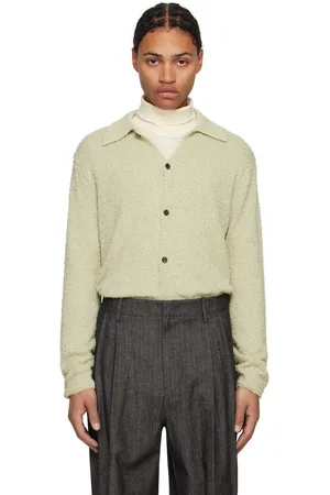 LE 17 SEPTEMBRE Green Textured Button Down Shirt