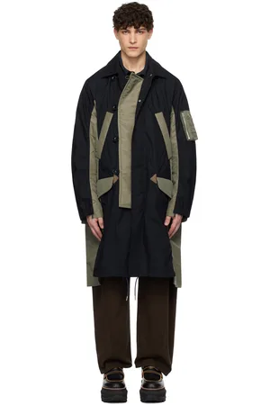 SACAI Navy & Khaki Military Coat