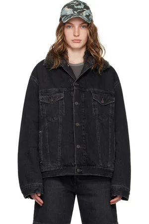 Acne Studios Sherpa Collar Denim Jacket