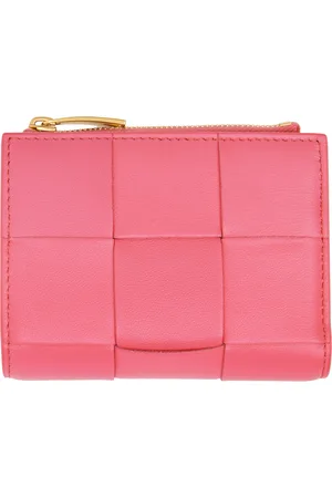 Bottega Veneta Pink Small Zip Wallet