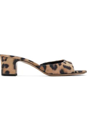 PARIS TEXAS Tan & Black Lara 50 Mules