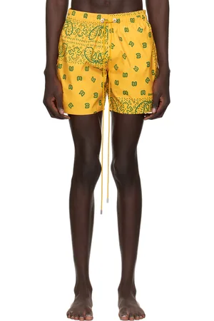 Rhude Yellow Bandana Swim Shorts