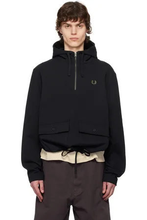 Fred Perry Black Heavyweight Pullover Hoodie
