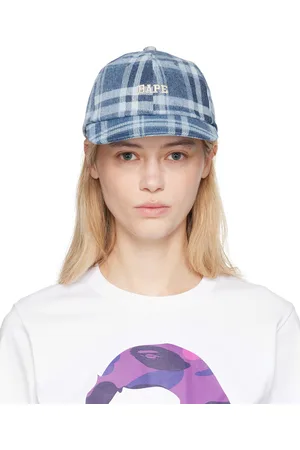 BAPE Blue Check Denim Panel Cap