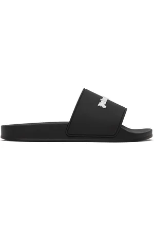 Palm Angels Black Monogram Pool Slides