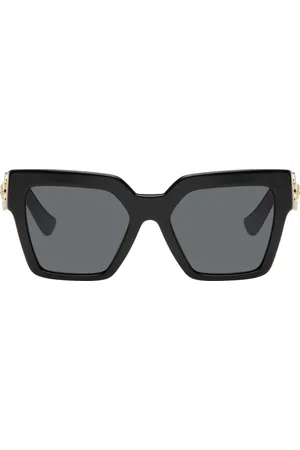 VERSACE Black Medusa Deco Butterfly Sunglasses
