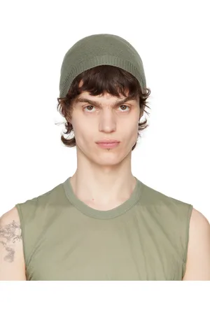 Rick Owens Green Hollywood Cashmere Beanie