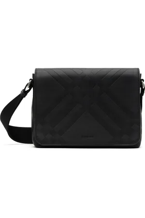 Burberry Embossed Check Messenger Bag