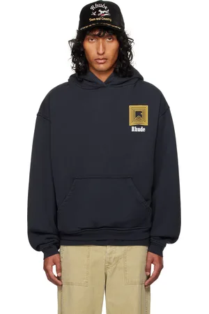 Rhude Black Chevron Logo Repeat Hoodie