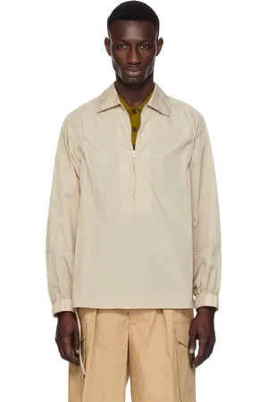 DRIES VAN NOTEN Beige Half-Zip Shirt