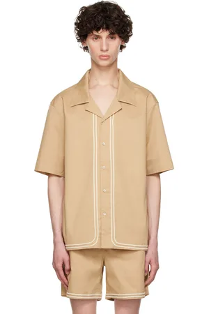 COMMAS Tan Braided Cord Shirt