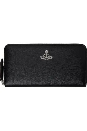 Vivienne Westwood Black Classic Zip Round Wallet
