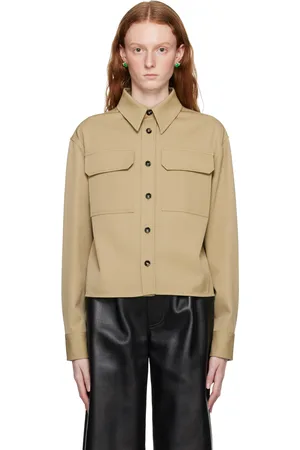 Bottega Veneta Taupe Flap Pocket Shirt