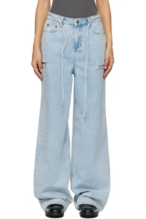KSUBI Blue Baggy Rollin Kut Out Jeans