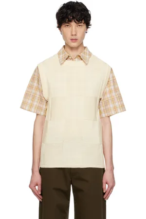 AFTER PRAY Off-White Damier Knit Vest