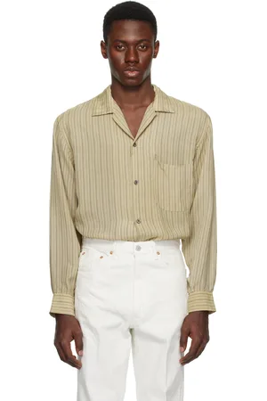 Kaptain Sunshine Beige Open Collared Shirt