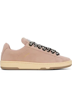 Lanvin Pink Suede Curb Lite Sneakers