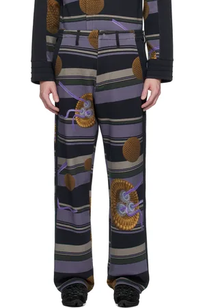 Kiko Kostadinov Black Riadis Printed Trousers