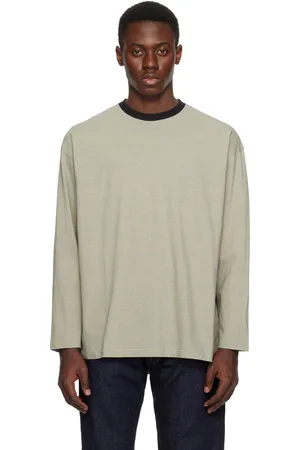 Kaptain Sunshine Gray Hard Twisted Stripe Jersey T-shirt