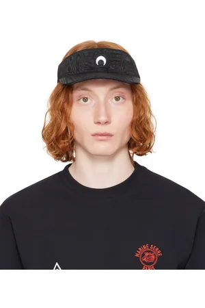 Marine Serre Black Recycled Moire Visor Cap