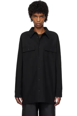 HAN Kjøbenhavn Black Oversized Cotton Twill LS Shirt