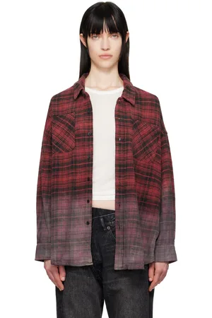 R13 Red Drop Neck Work Shirt