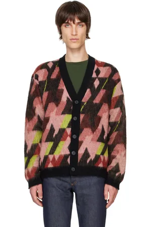 Maison Kitsuné Multicolor Graphic Mohair Jacquard Cardigan