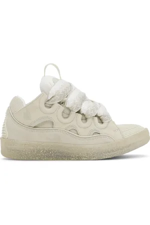 Lanvin Off- Leather Curb Sneakers