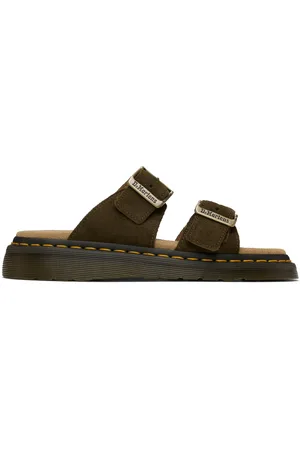 Dr. Martens Khaki Josef Suede Slide Sandals