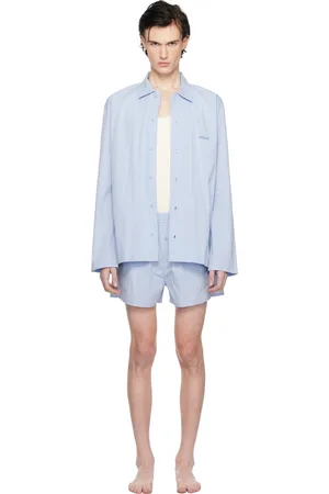 HUGO BOSS Blue Pinstripe Pyjama Set