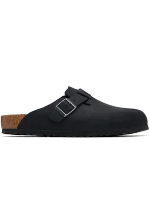 Birkenstock Black Regular Boston Slip-on Loafers