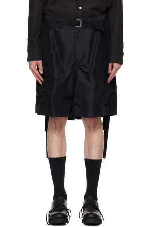 SACAI Black Nylon Twill Shorts