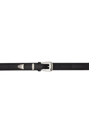 LEMAIRE Black Minimal Western Belt