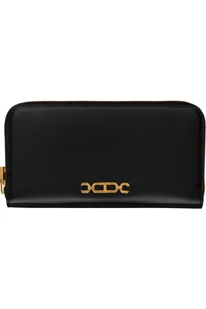 Tom Ford Black Palmelatto-Effect Leather Zip Around Wallet