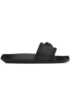 VERSACE Black Palazzo Slides