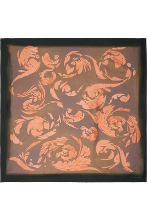 DRIES VAN NOTEN Black & Pink Printed Silk Scarf