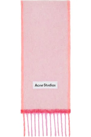 Acne Studios Pink Narrow Wool Mohair Scarf