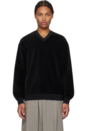 AMOMENTO Velvet V-Neck Sweater