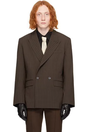 Ernest W. Baker Brown Pinstripe Blazer