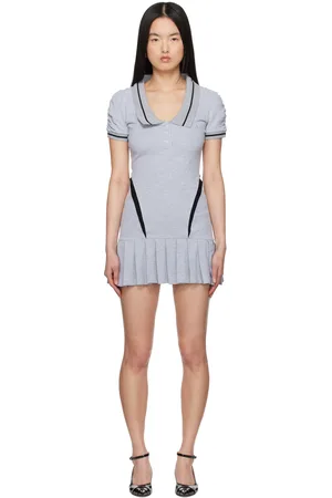 ASHLEY WILLIAMS Gray Amelia Minidress