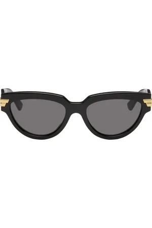 Bottega Veneta Black Cat-Eye Sunglasses