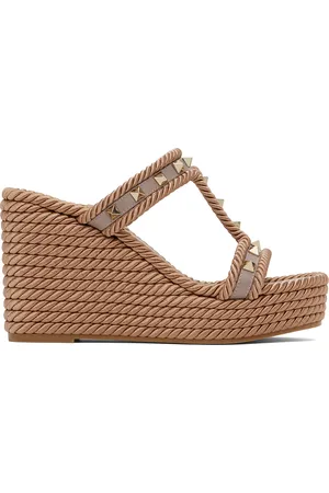 VALENTINO GARAVANI Pink Rockstud Heeled Sandals