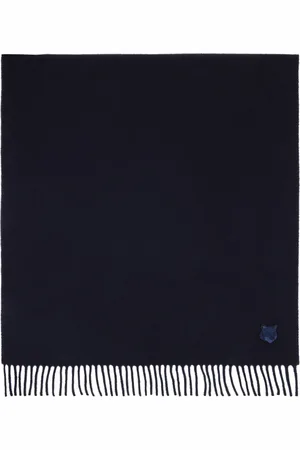 Maison Kitsuné Navy Bold Fox Head Patch Scarf