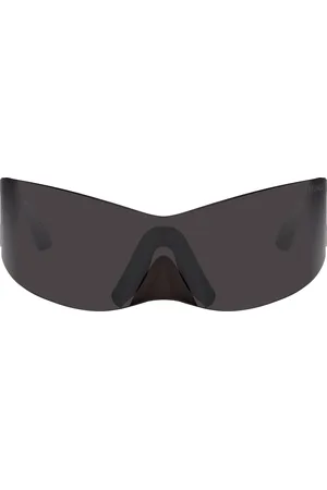 Balenciaga SSENSE Exclusive Black Avant Premier Panther Mask Sunglasses