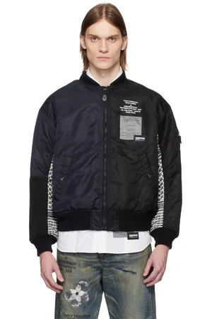YOHJI YAMAMOTO Black NEIGHBORHOOD Edition MA-1 Bomber Jacket